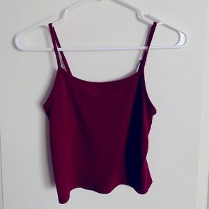 American Eagle ruby/deep red tank top w/ soft ribbed material. New without tags!